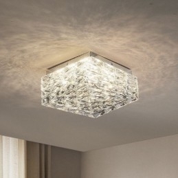 Krystall Taklampe For Innfelt Montering I Tre Farger, Dimbar
