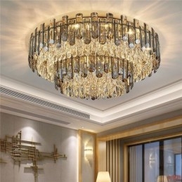 Krystall Innfelt Enkel Moderne Rund Taklampe Spiselampe