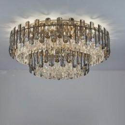 Krystall Innfelt Enkel Moderne Rund Taklampe Spiselampe