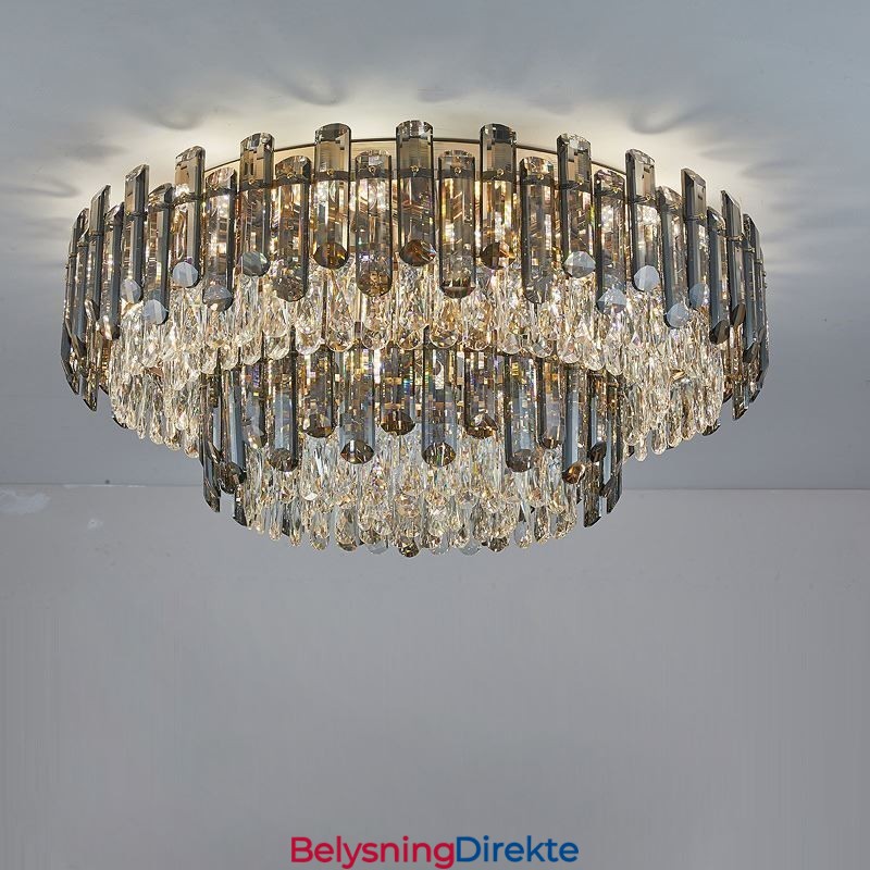 Krystall Innfelt Enkel Moderne Rund Taklampe Spiselampe