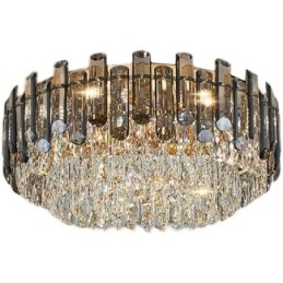 Krystall Taklampe Enkel Moderne Rund Dekorativ Lampe For Innfelt Montering
