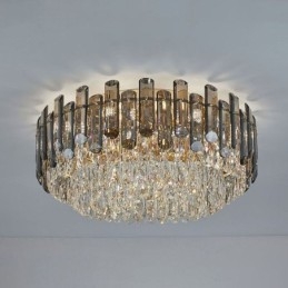 Krystall Taklampe Enkel Moderne Rund Dekorativ Lampe For Innfelt Montering