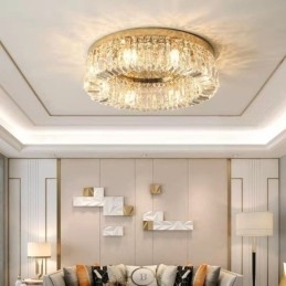 Moderne Elegant Taklampe Med Krystallmontering