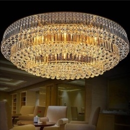 Krystalltaklampe Med Innfelt Montering, Europeisk Oval Lampe
