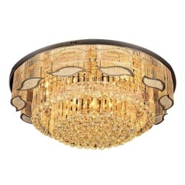 Krystall Taklampe Moderne Enkel Rund Innfelt Lampe