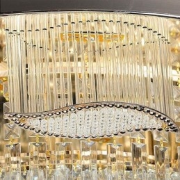 Krystall Taklampe Moderne Enkel Rund Innfelt Lampe