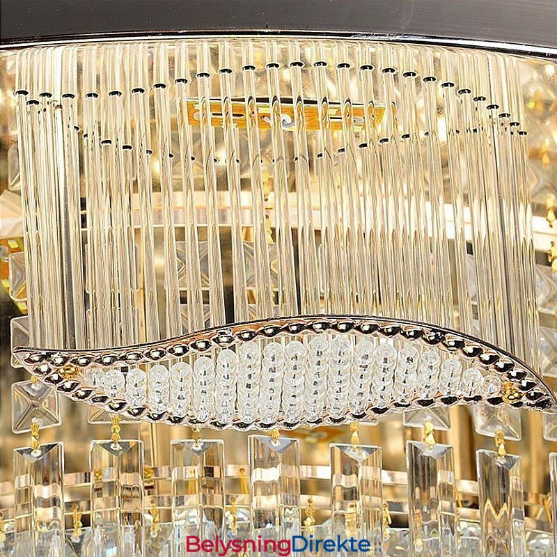 Krystall Taklampe Moderne Enkel Rund Innfelt Lampe