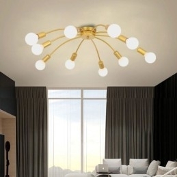 Taklampe Med Edderkopp, Antikk Klassisk Innfelt Spisestuelampe, 8-10 Armer
