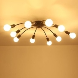 Taklampe Med Edderkopp, Antikk Klassisk Innfelt Spisestuelampe, 8-10 Armer