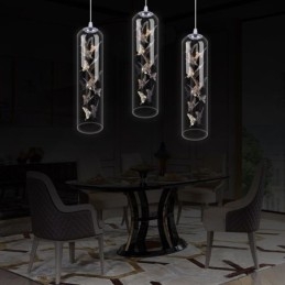 Glass Pendellampe Kreativ Nordisk Sylinderlampe Sommerfugllampe