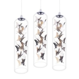 Glass Pendellampe Kreativ Nordisk Sylinderlampe Sommerfugllampe