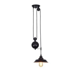Industriell Gårdshus-Pendellampe Med Triss, Uttrekkbar Design, Justerbar Høyde