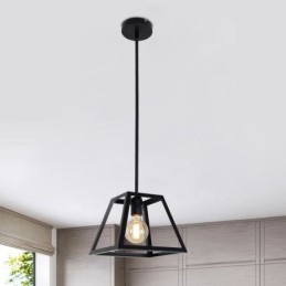 Rustikk Gårdshusformet Pendellampe Industriell Mini Metalltaklampe Trapesformet Øy