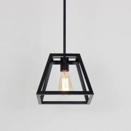 Rustikk Gårdshusformet Pendellampe Industriell Mini Metalltaklampe Trapesformet Øy