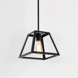 Rustikk Gårdshusformet Pendellampe Industriell Mini Metalltaklampe Trapesformet Øy