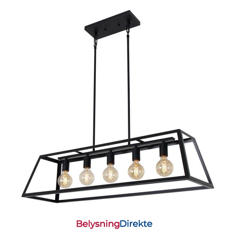 Industriell Metall Pendellampe Trapesformet Hengende Taklampe