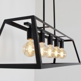 Industriell Metall Pendellampe Trapesformet Hengende Taklampe
