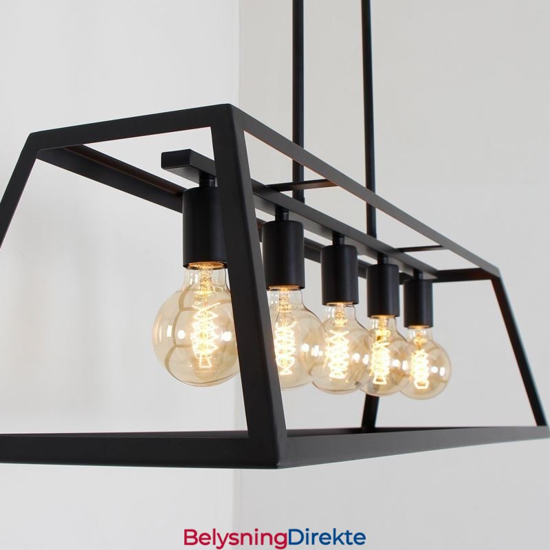 Industriell Metall Pendellampe Trapesformet Hengende Taklampe