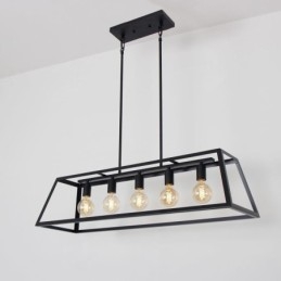 Industriell Metall Pendellampe Trapesformet Hengende Taklampe