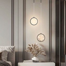 Rund Ringformet Pendellampe, Moderne Kuleformet Hengelampe