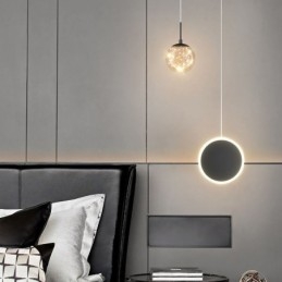 Rund Ringformet Pendellampe, Moderne Kuleformet Hengelampe