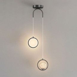 Rund Ringformet Pendellampe, Moderne Kuleformet Hengelampe
