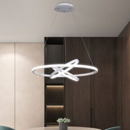 Moderne Lysekrone Dimbar Pendelbelysning Med 3 Ringer