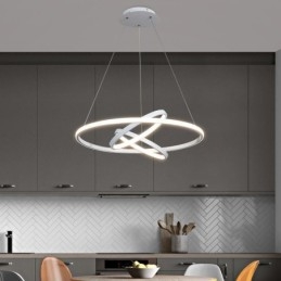 Moderne Lysekrone Dimbar Pendelbelysning Med 3 Ringer