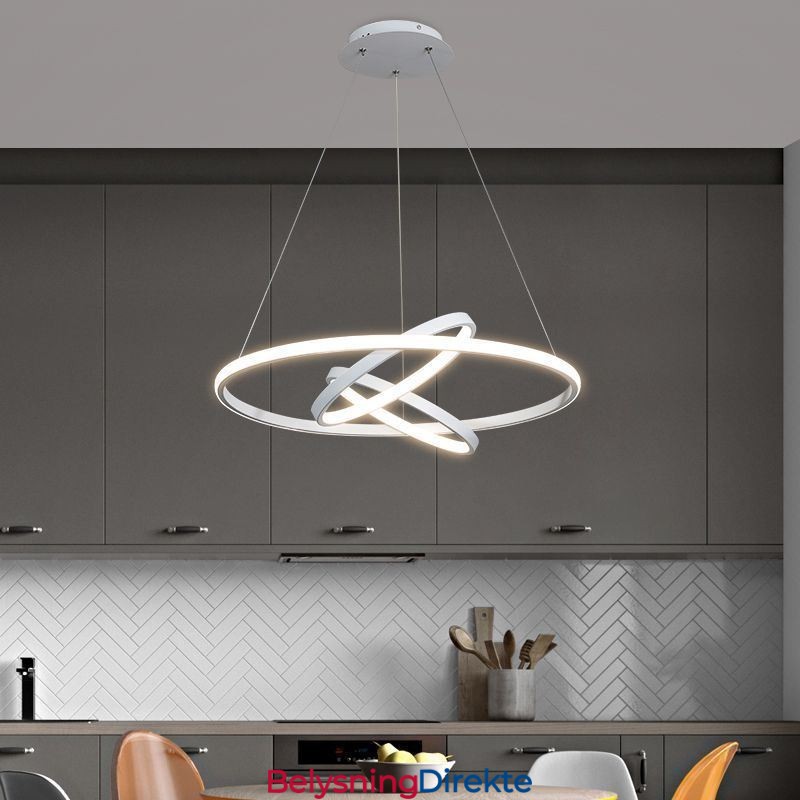 Moderne Lysekrone Dimbar Pendelbelysning Med 3 Ringer