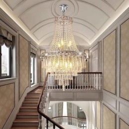 Moderne Krystalllysekrone Moderne Elegant Taklampe Tosidig Trapp