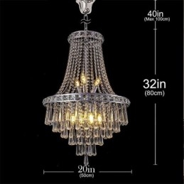 Moderne Krystalllysekrone Moderne Elegant Taklampe Tosidig Trapp