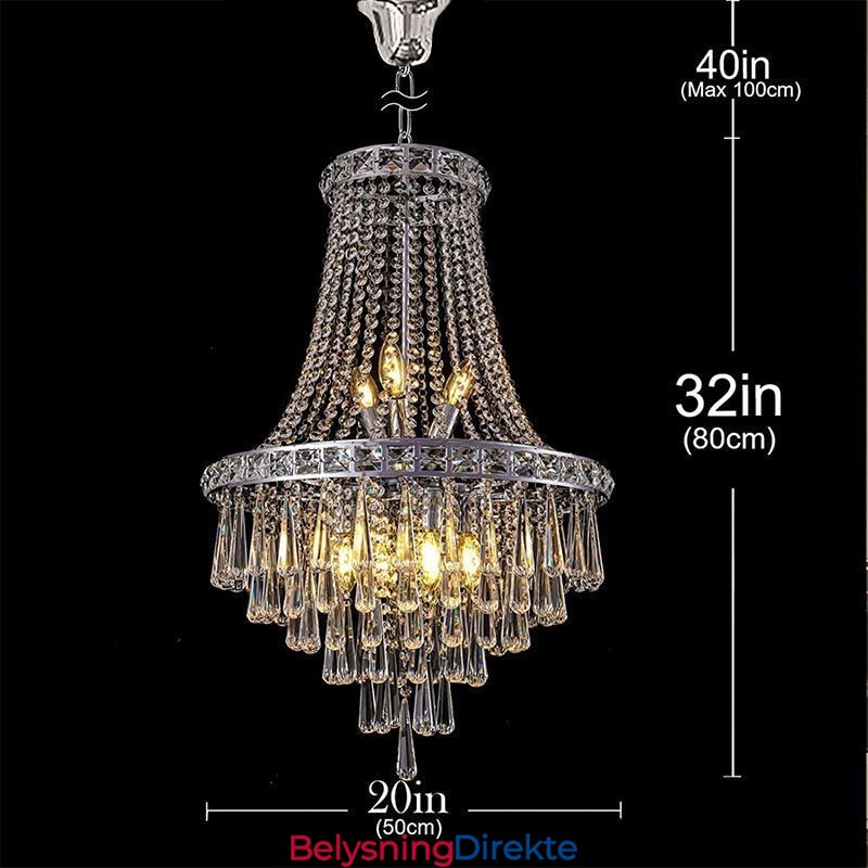 Moderne Krystalllysekrone Moderne Elegant Taklampe Tosidig Trapp