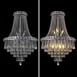 Moderne Krystalllysekrone Moderne Elegant Taklampe Tosidig Trapp