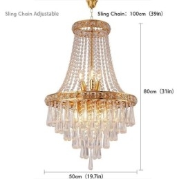 Moderne Krystalllysekrone Moderne Elegant Taklampe Tosidig Trapp