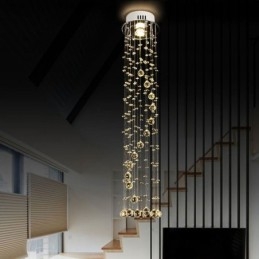 Luksuriøs Stor Lysekrone Moderne Krystall Innfelt Taklampe