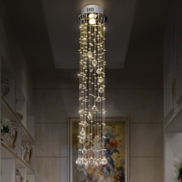 Luksuriøs Stor Lysekrone Moderne Krystall Innfelt Taklampe