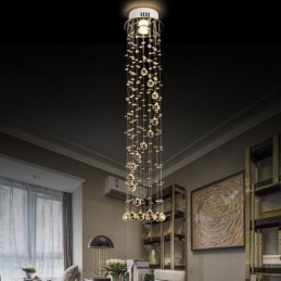 Luksuriøs Stor Lysekrone Moderne Krystall Innfelt Taklampe