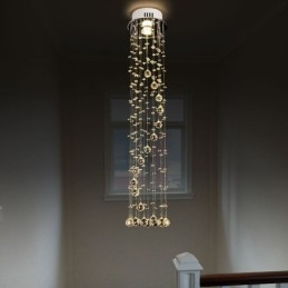 Luksuriøs Stor Lysekrone Moderne Krystall Innfelt Taklampe