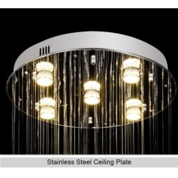 Krystalllysekrone Moderne Elegant Taklampe Tosidig Trapp