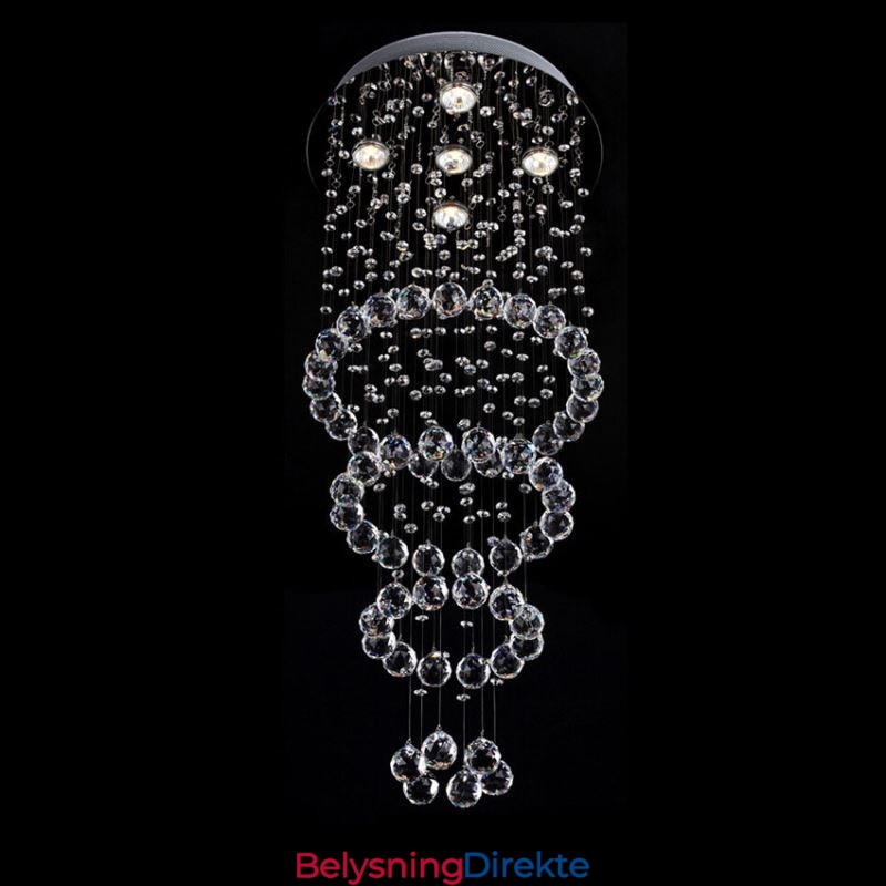 Krystalllysekrone Moderne Elegant Taklampe Tosidig Trapp