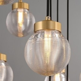 Amerikansk Cluster-Pendellampe Luksuriøs Taklampe I Glasskule