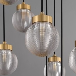 Amerikansk Cluster-Pendellampe Luksuriøs Taklampe I Glasskule