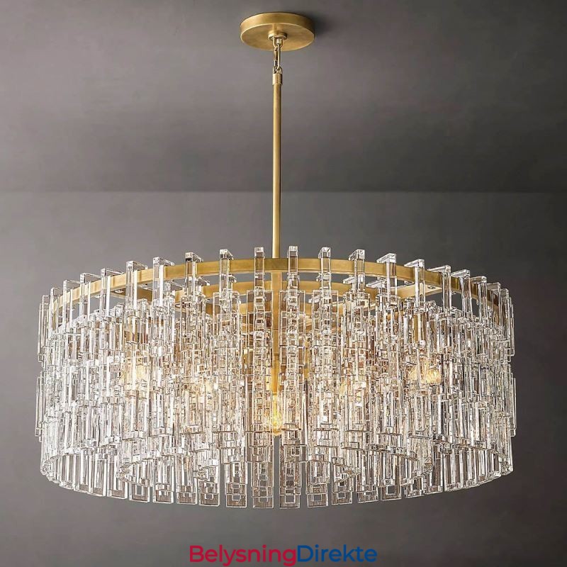Amerikansk Taklampe Luksuriøs Krystall Pendellampe 60 Cm
