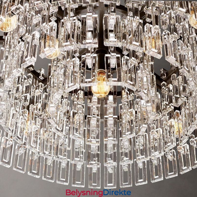 Amerikansk Taklampe Luksuriøs Krystall Pendellampe 60 Cm