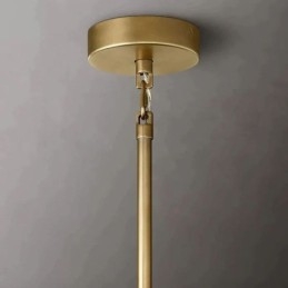 Amerikansk Pendellampe I Glass, Taklampe I Rav, Gjennomsiktig, 90 Cm, 14 Lys