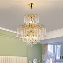 Krystall Pendellampe Elegant Dupleks Dekorativ Taklampe