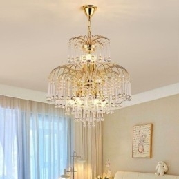 Krystall Pendellampe Elegant Dupleks Dekorativ Taklampe