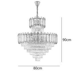 Konisk Krystall Pendellampe Dupleks Dekorativ Taklampe