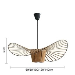 Moderne, Enkel Taklampe I Jernform Med Hatteform