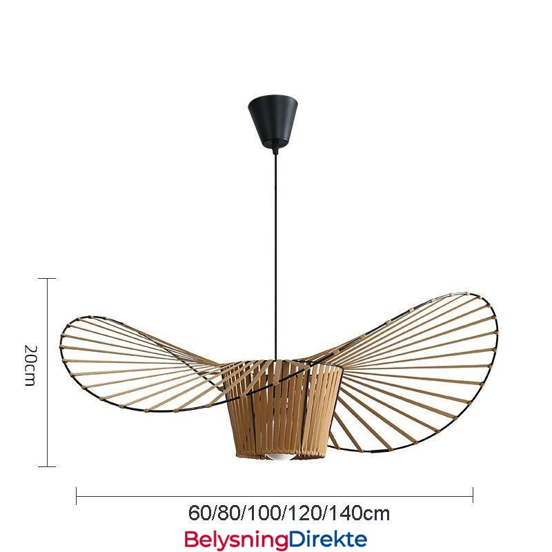 Moderne, Enkel Taklampe I Jernform Med Hatteform